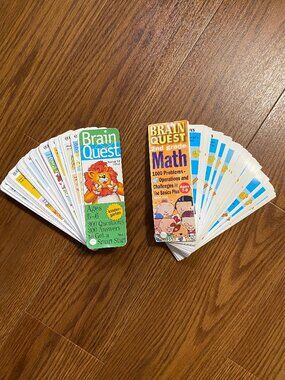 Brain Quest Card Deck Lot Kindergarten Smart Start & 2nd Grade Math Pack